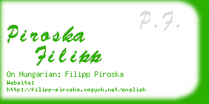 piroska filipp business card